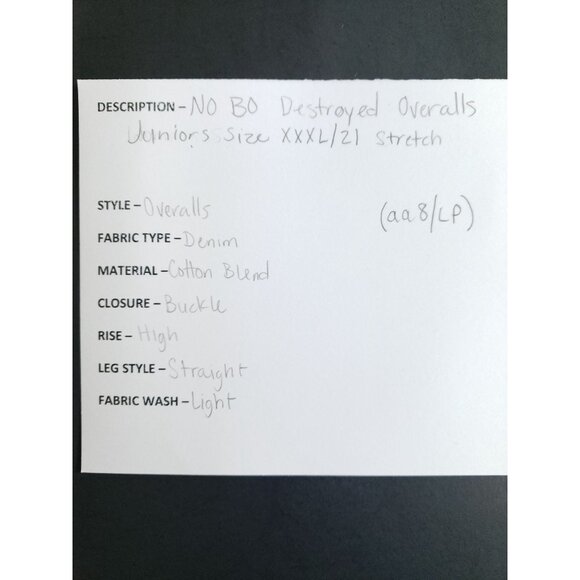 NoBo Overalls Juniors Size XXXL/21 Destroyed Stretch - Picture 8 of 8